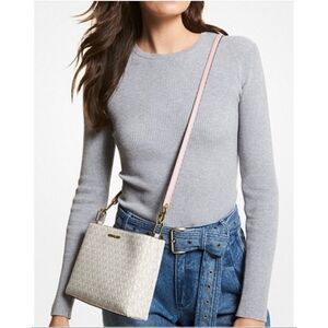 Michael Kors Trisha Medium Logo Crossbody Bag EUC